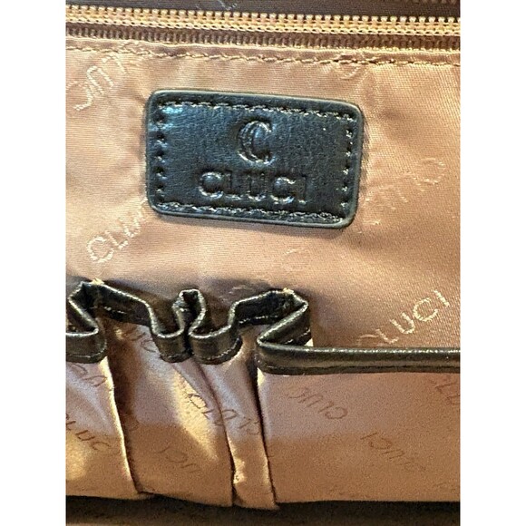 CLUCI NWOT  Refined Leather Briefcase 15" Laptop  Bag Black Large Tote - Picture 6 of 15